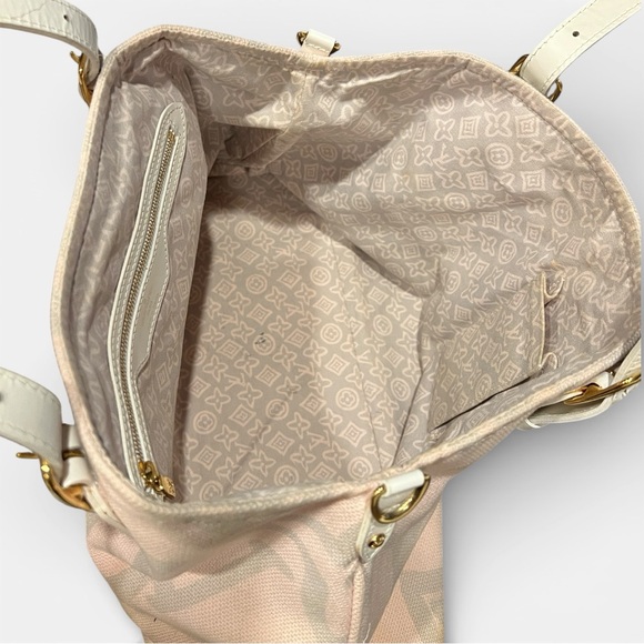 Louis Vuitton Tahitienne/Taisienne Cabas PM Pink Canvas Tote. Leather Trim w/COA - Picture 13 of 16